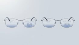 Side-by-side comparison of bifocal glasses with visible line versus progressive multifocal glasses with seamless transition, showing differences in lens design for presbyopia correction