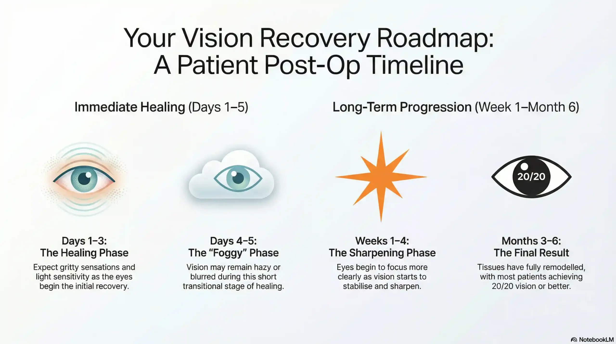 PRK Recovery Timeline and Vision Milestones Roadmap.